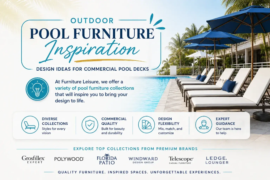 Outdoor Pool Furniture Inspiration: Design Ideas for Commercial Pool Decks